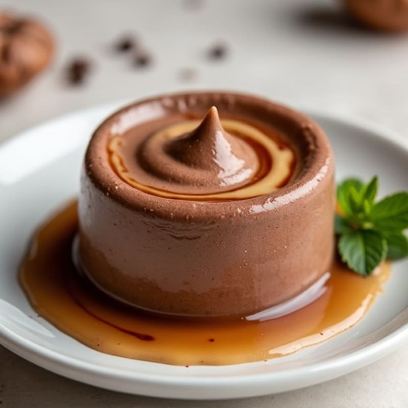Silky Chocolate Protein Mousse with Peanut Butter Swirl