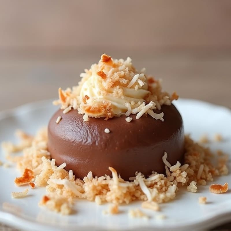 Silky Chocolate Protein Pudding with Toasted Coconut