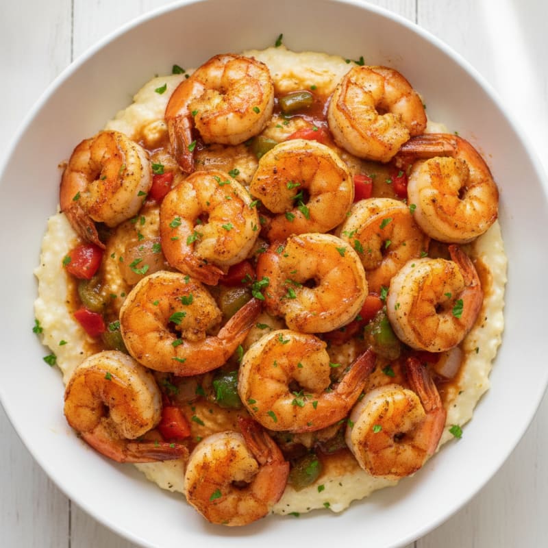 Cajun Shrimp with Creamy Grits