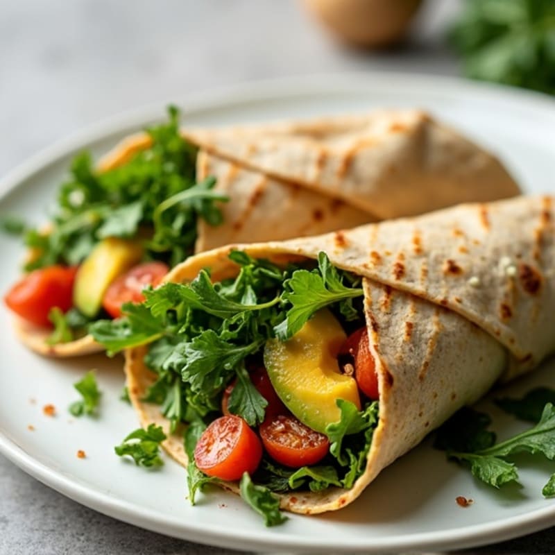 Zesty Grilled Chicken and Crispy Greens Wrap