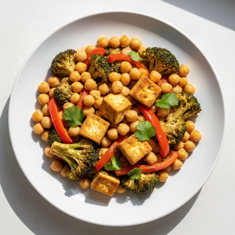 Creamy Roasted Vegetable and Chickpea Curry