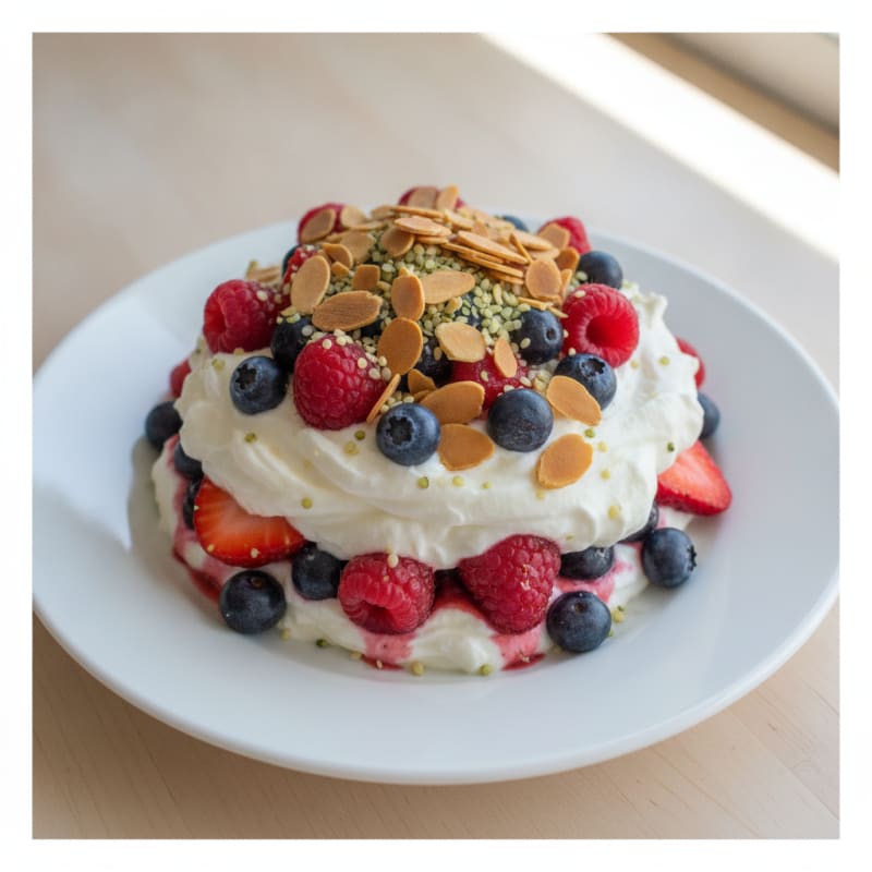 Greek Yogurt Protein Parfait with Mixed Berries