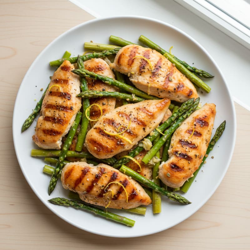 Lemon Herb Chicken and Asparagus Bake