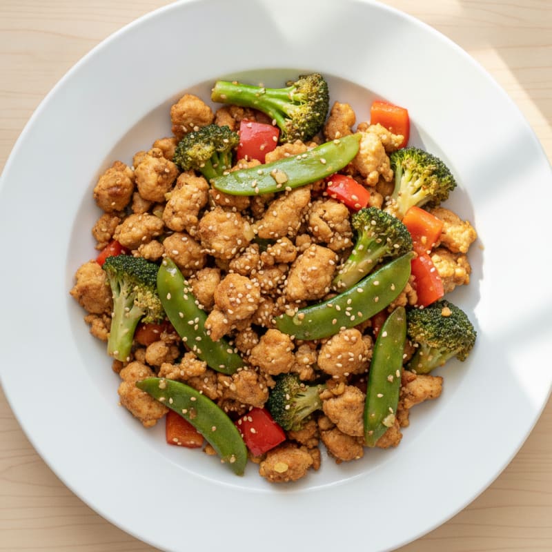 Ground Chicken and Vegetable Stir-Fry