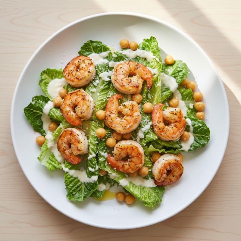 Zesty Grilled Shrimp Caesar Salad