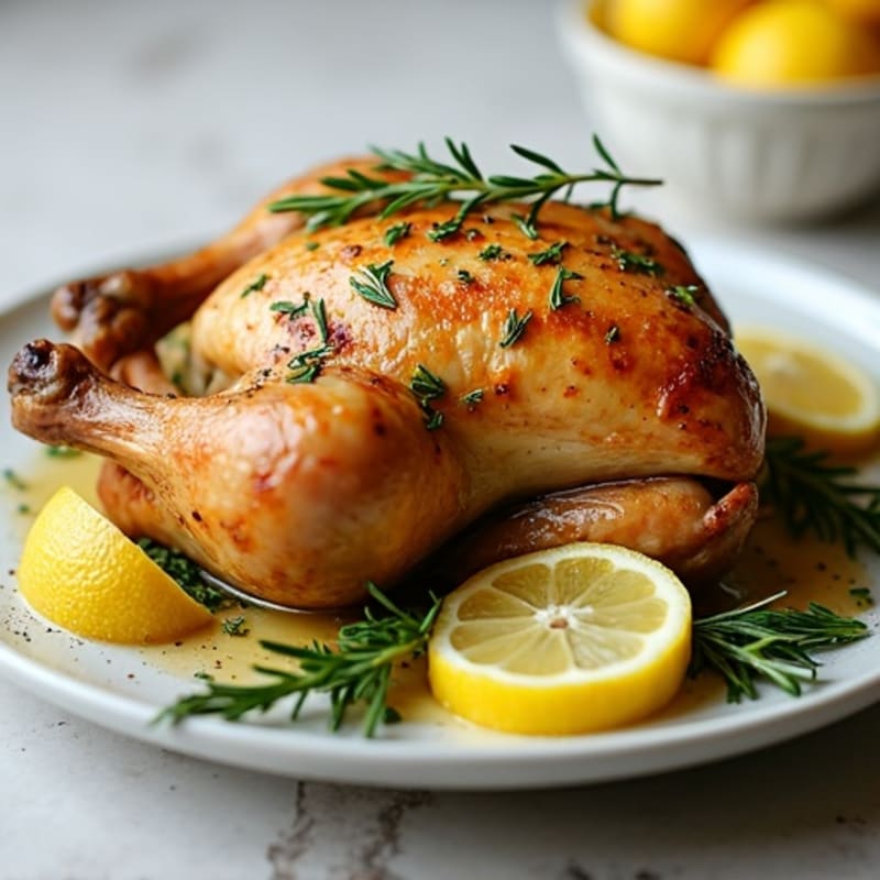 Herb-Roasted Whole Chicken with Garlic and Lemon