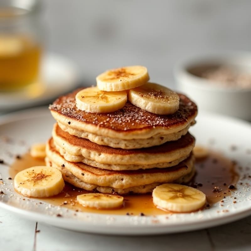 Protein-Packed Caramelized Banana Oat Pancakes