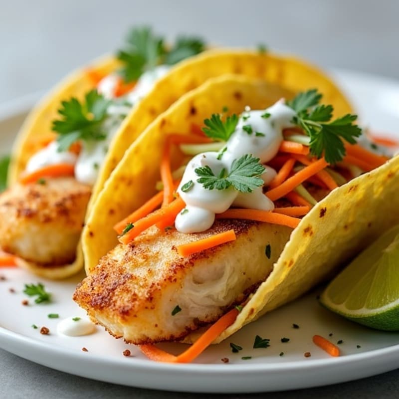 Crispy Baked Fish Tacos with Fresh Slaw