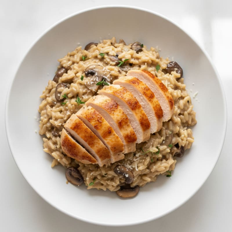 Creamy Mushroom Risotto with Parmesan