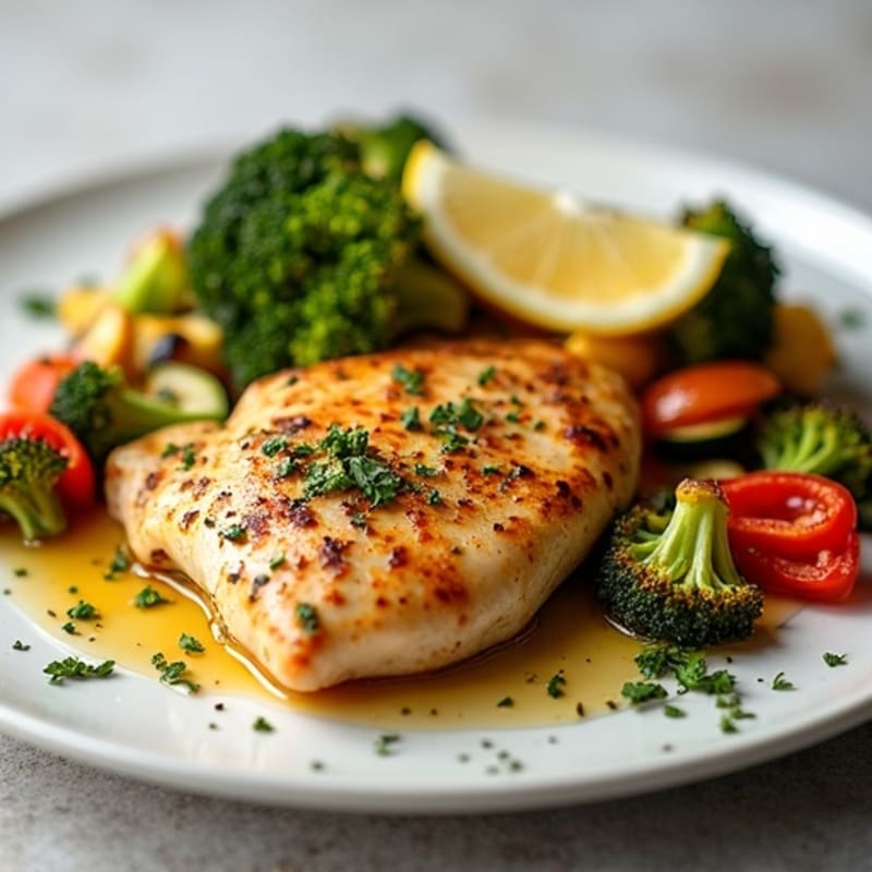 Lemon Herb Roasted Chicken with Roasted Vegetables