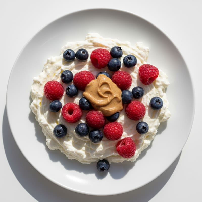 Silky Greek Yogurt Protein Mousse with Mixed Berries