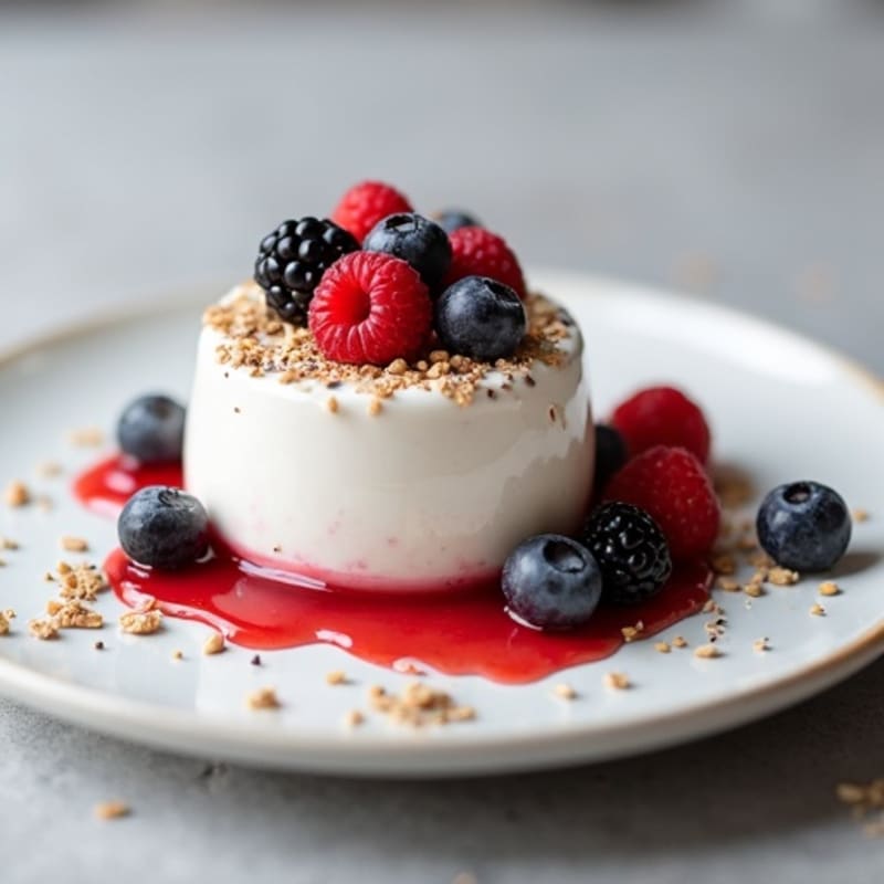 Silky Greek Yogurt Protein Mousse with Mixed Berries