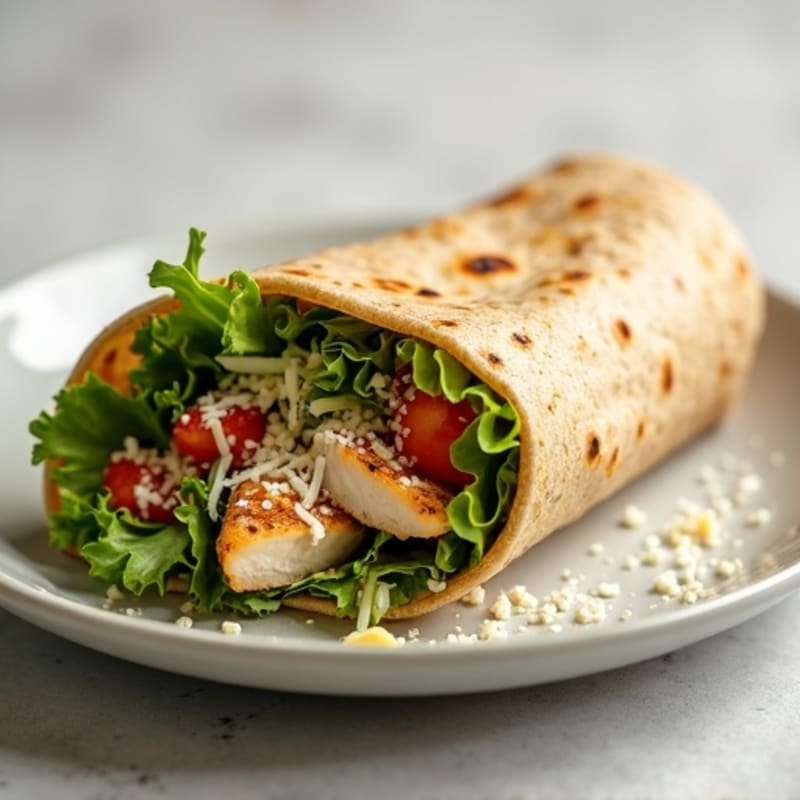 Healthy Chicken Caesar Wrap