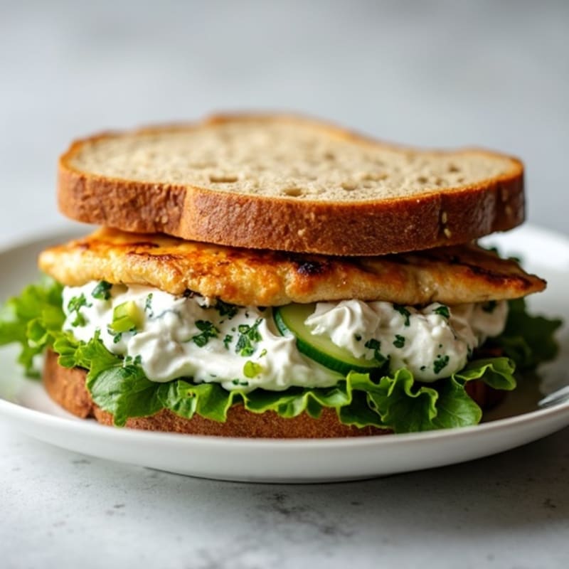 Herb-Roasted Chicken and Greek Yogurt Salad Sandwich