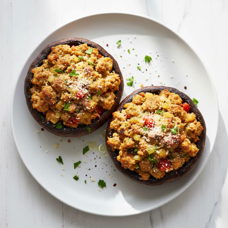 Zesty Stuffed Portobello Mushrooms with Herbs