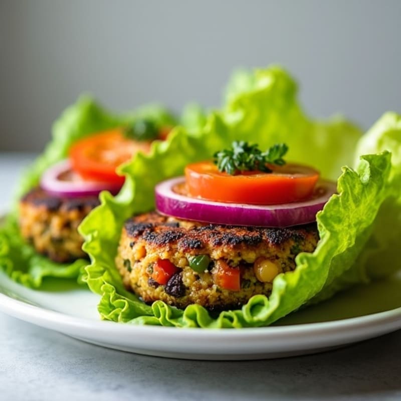 Fresh Veggie Burger Lettuce Wraps