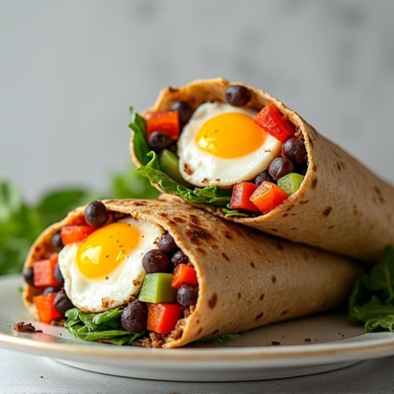 Protein-Packed Sweet Potato Black Bean Breakfast Burrito