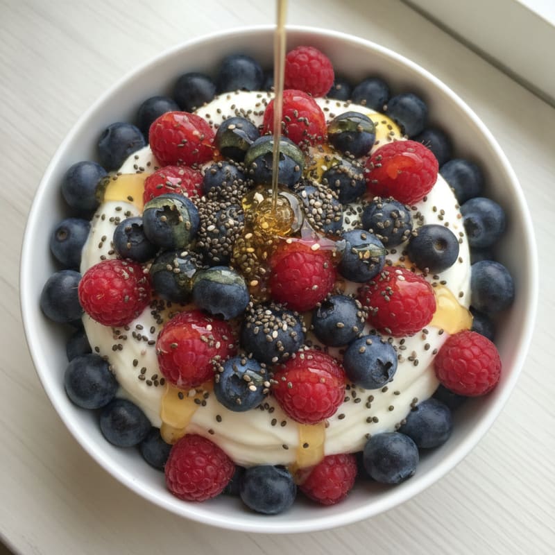 Greek Yogurt with Fresh Berries and Chia Seeds