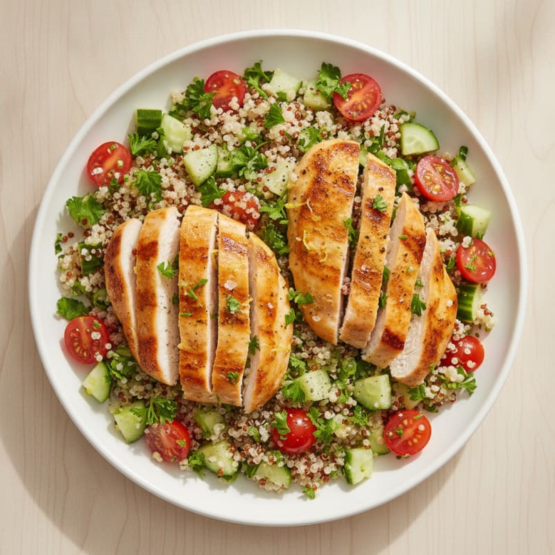 Lemon Herb Chicken and Quinoa Salad