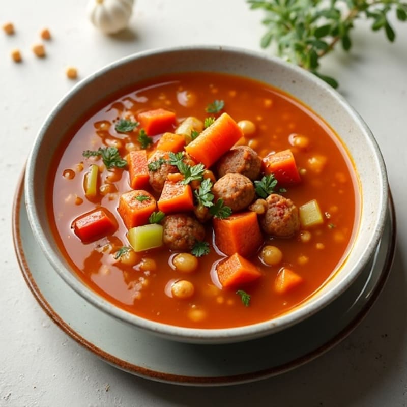Hearty Spiced Red Lentil Soup