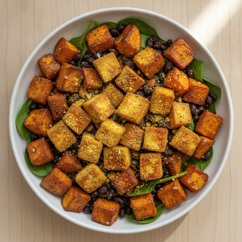 Roasted Sweet Potato and Black Bean Bowl