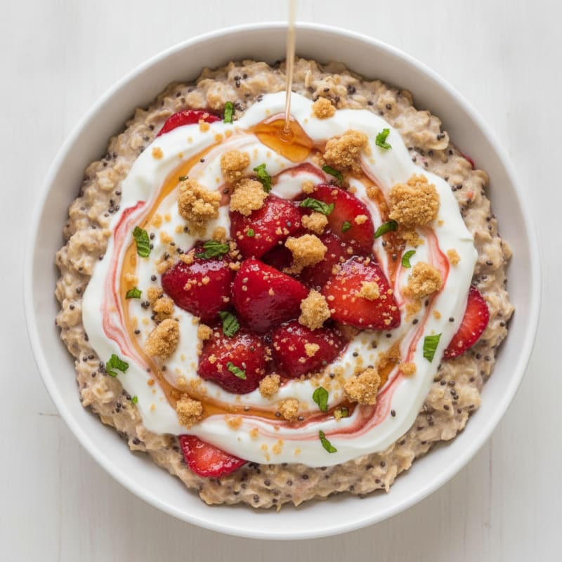 Strawberry Shortcake Overnight Oats