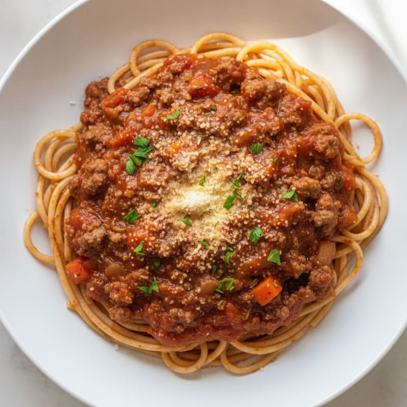 Classic Beef Bolognese with Spaghetti