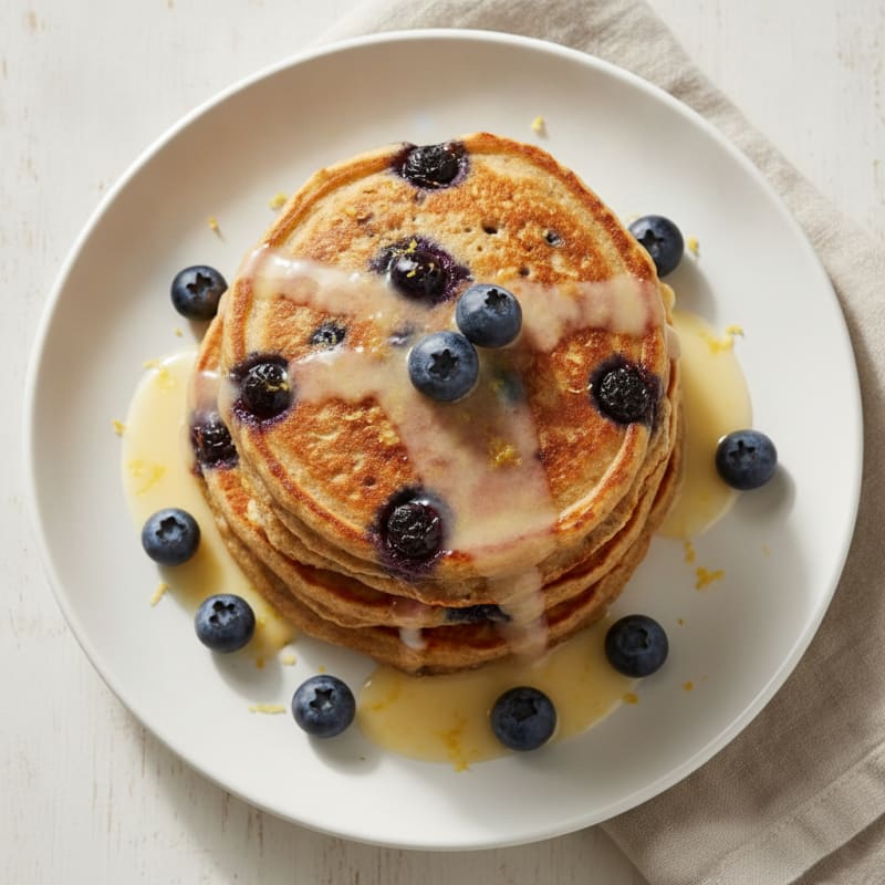 Blueberry Ricotta Pancakes with Lemon Zest