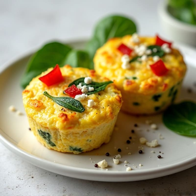 Savory Cottage Cheese Egg Muffins with Spinach
