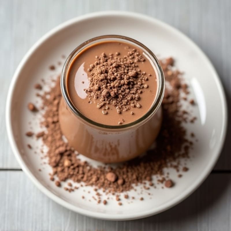 Creamy Peanut Butter Chocolate Protein Pudding with Chia Seeds