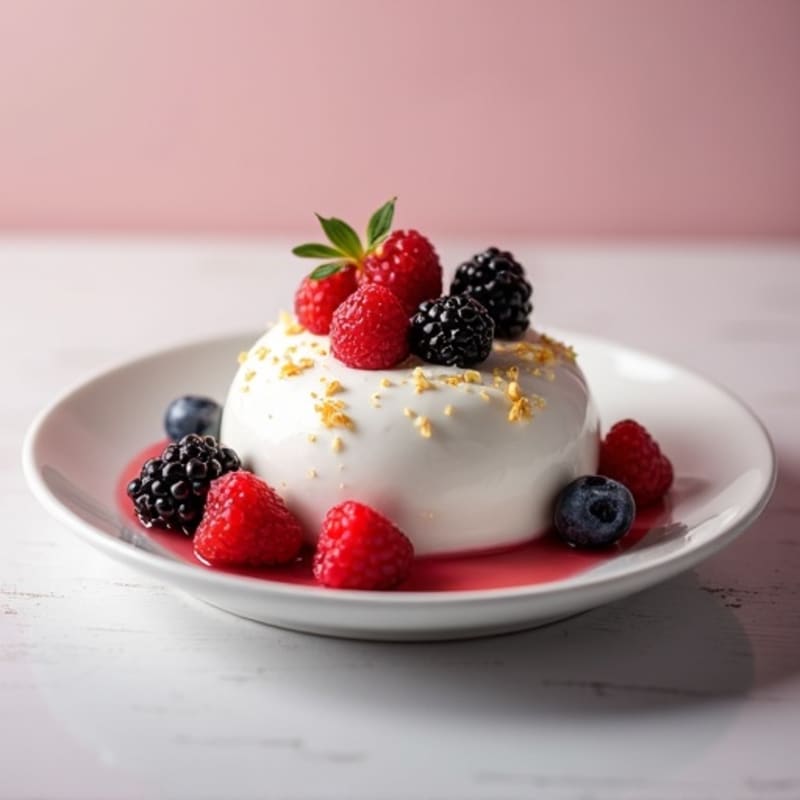 Greek Yogurt Protein Mousse with Berries