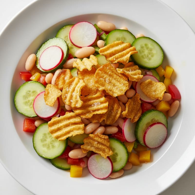 Crunchy Vegetable Salad with White Beans and Citrus Vinaigrette