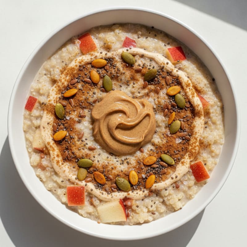 Quinoa Apple Porridge with Seed Butter