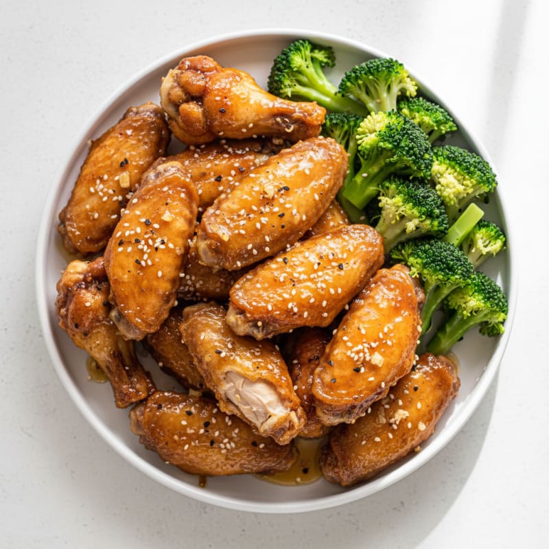 Crispy Honey-Garlic Chicken Wings