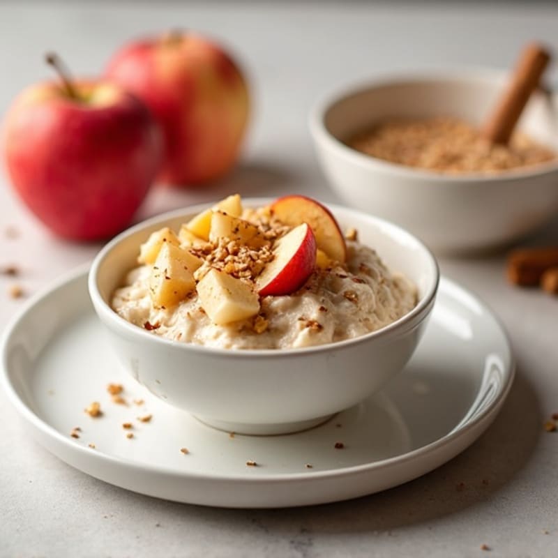 Creamy Apple-Cinnamon Protein Overnight Oats