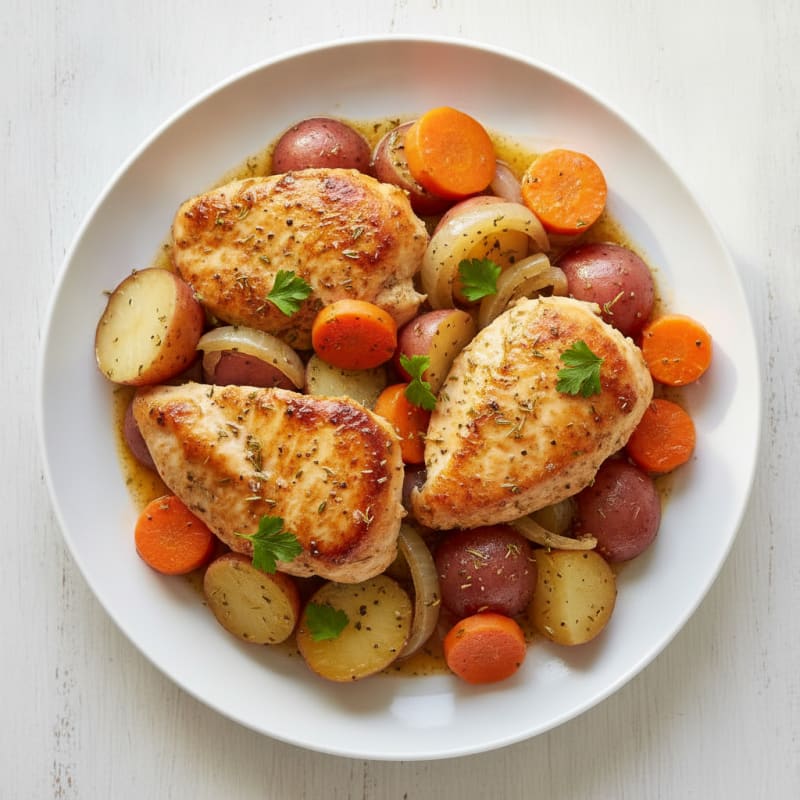 Slow Cooker Herb Chicken and Vegetables
