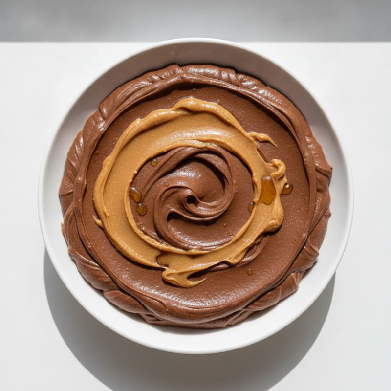 Chocolate Protein Pudding with Peanut Butter Swirl