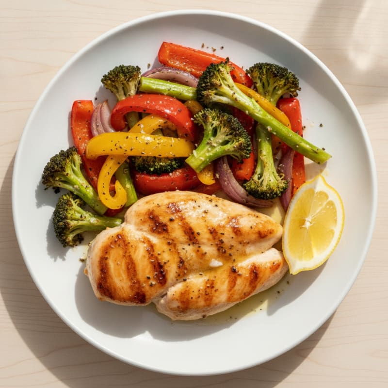 Pan-Seared Chicken with Roasted Vegetables