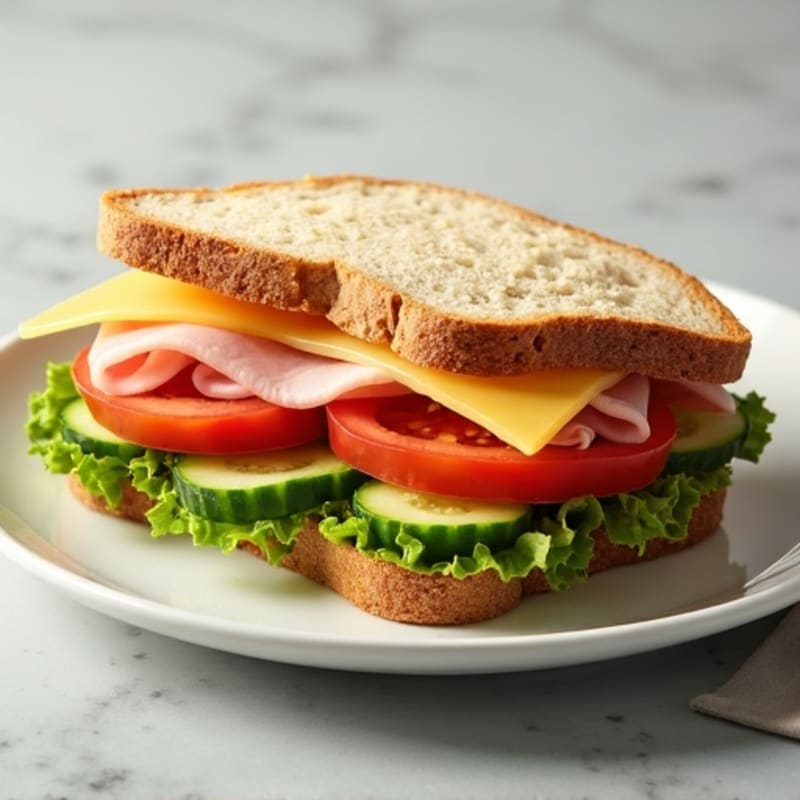 Lean Ham and Crisp Veggie Whole Grain Sandwich
