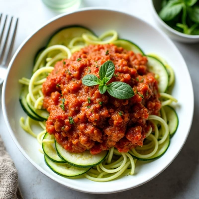 Protein-Packed Turkey Bolognese with Zucchini Noodles