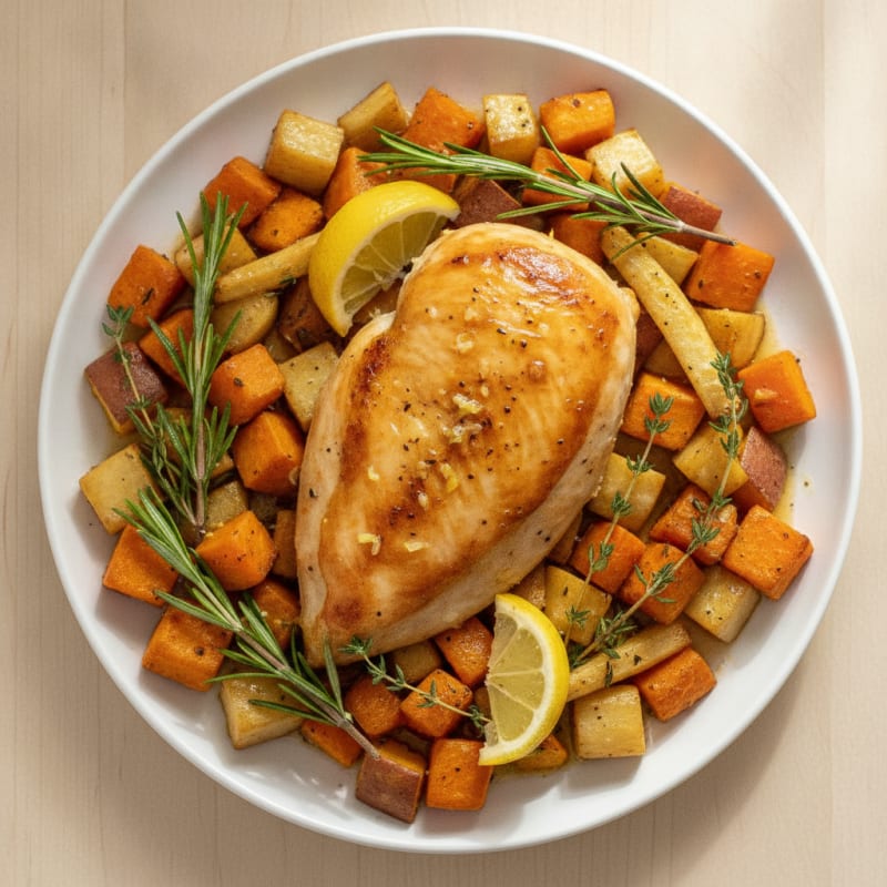 Herb-Roasted Chicken with Root Vegetables