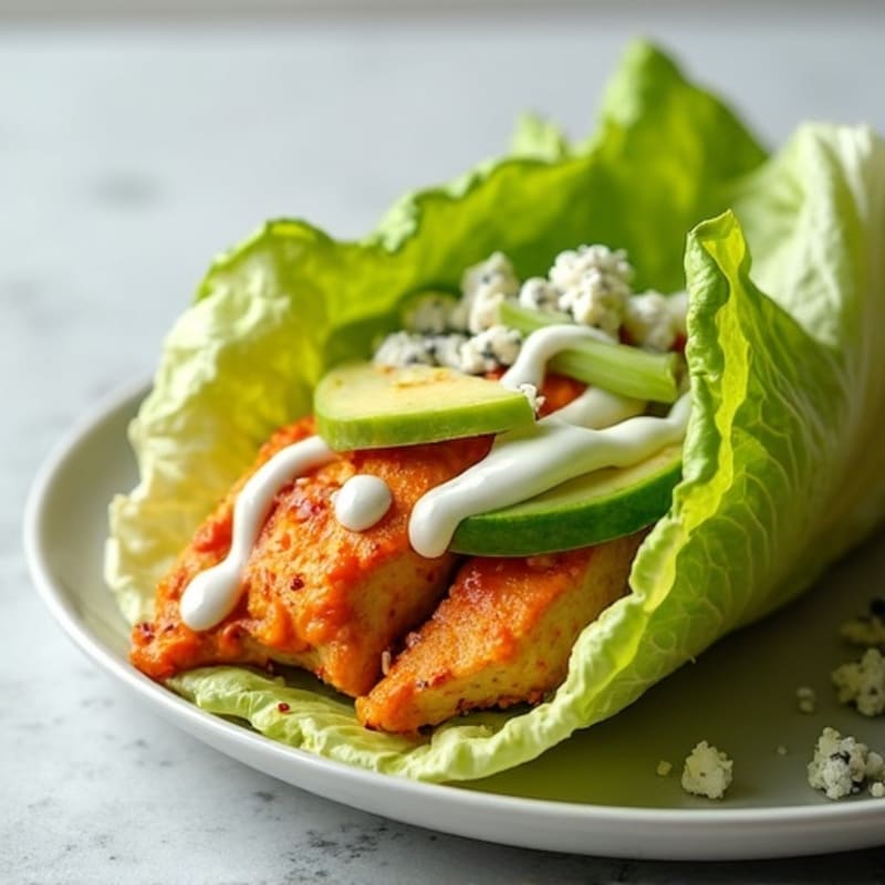 Spicy Buffalo Ranch Chicken Lettuce Wrap