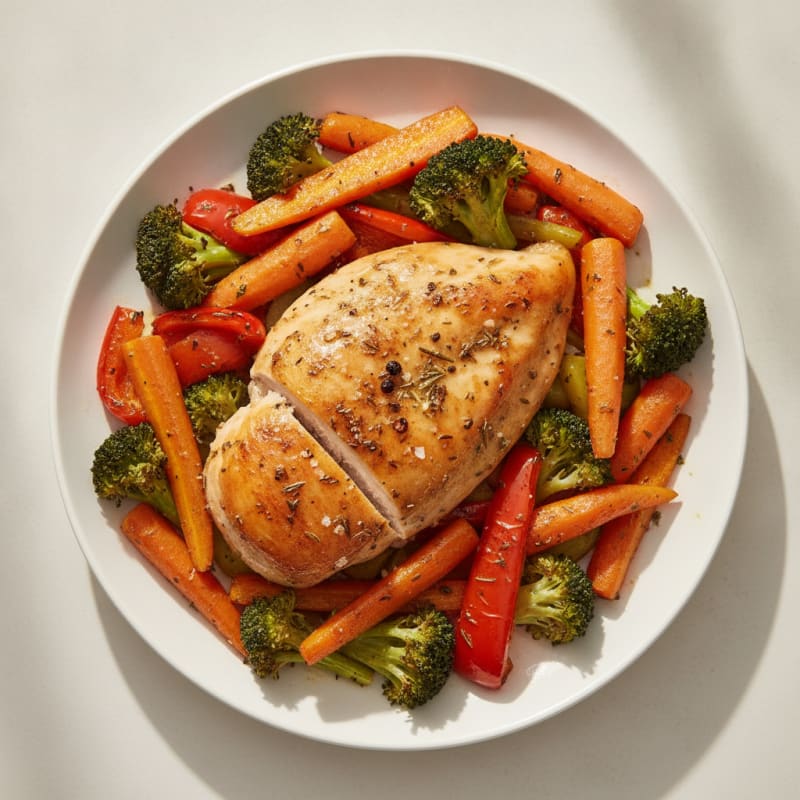 Herb-Roasted Chicken with Roasted Vegetables