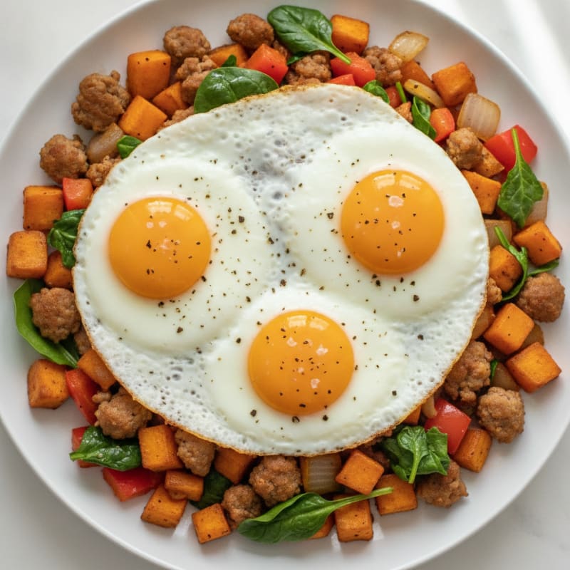 Hearty Breakfast Skillet with Eggs and Sausage