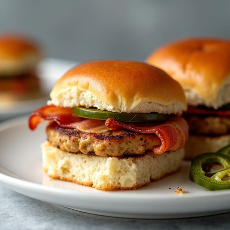 Crispy Bacon-Wrapped Jalapeño Turkey Sliders