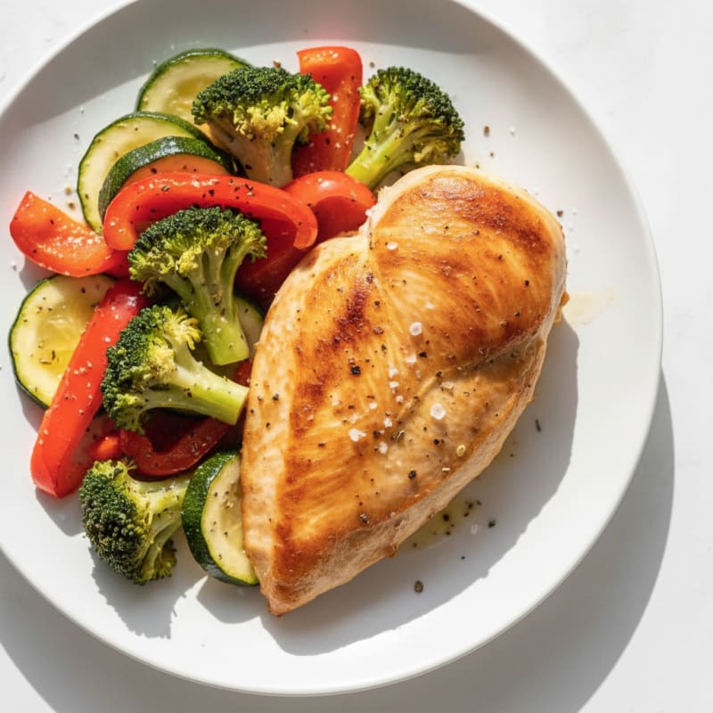 Pan-Seared Chicken with Roasted Vegetables
