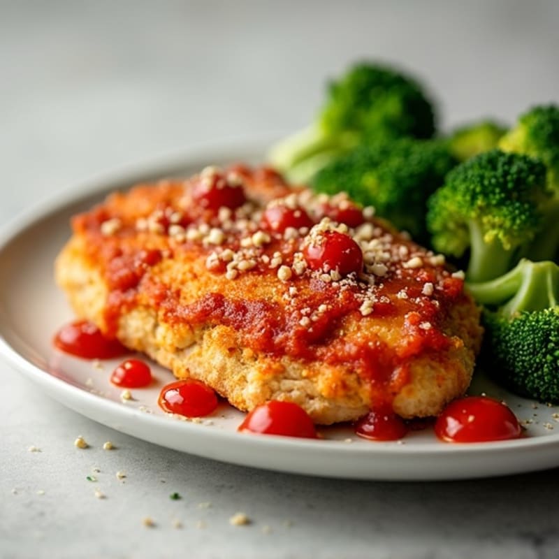 Crispy Baked Chicken Parmesan with Roasted Broccoli