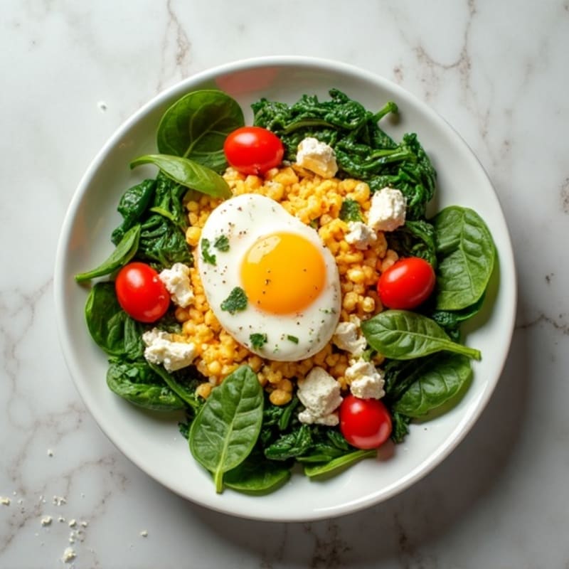 Protein-Packed Spinach and Feta Egg White Scramble
