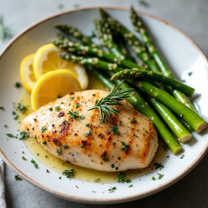 Sheet Pan Lemon Herb Chicken with Roasted Asparagus
