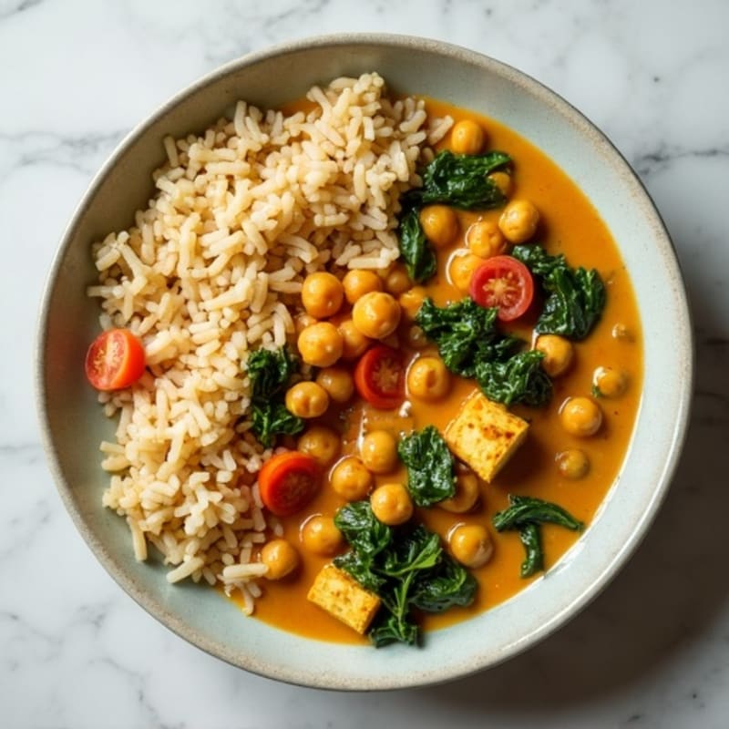 Creamy Coconut Chickpea and Spinach Curry